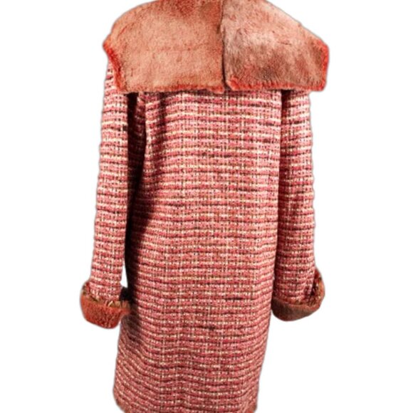 CHANEL TWEED/FUR REVERSIBLE LAPIN COAT - Picture 5 of 6